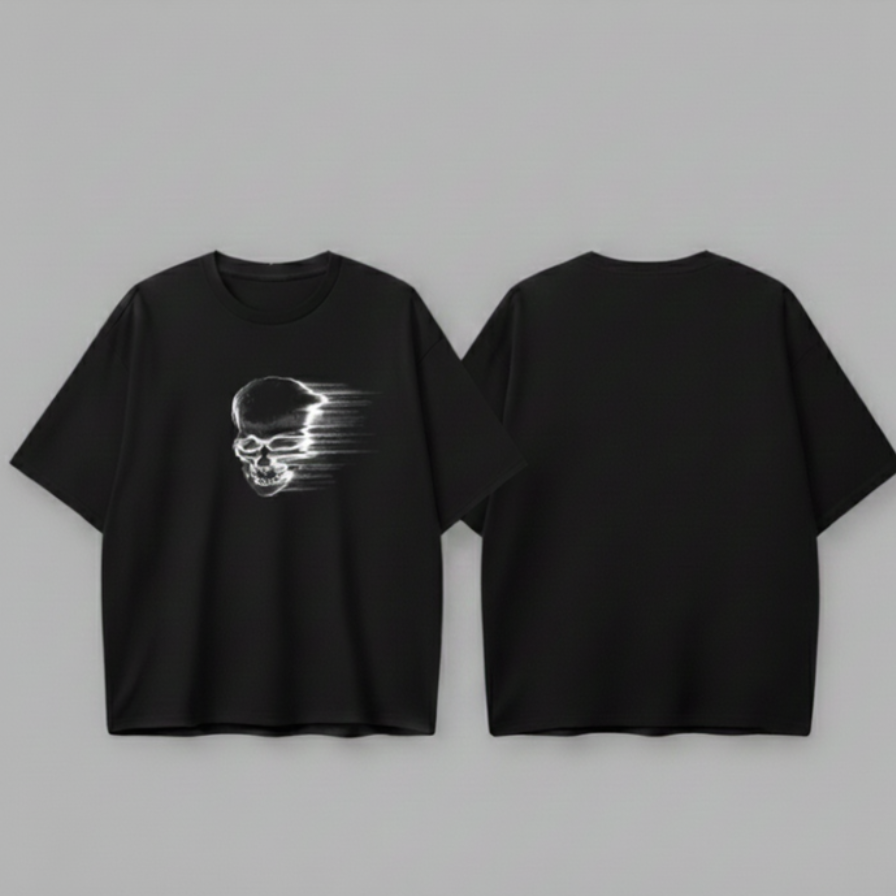 Skull Unisex Oversized T-Shirt Drop Shoulder