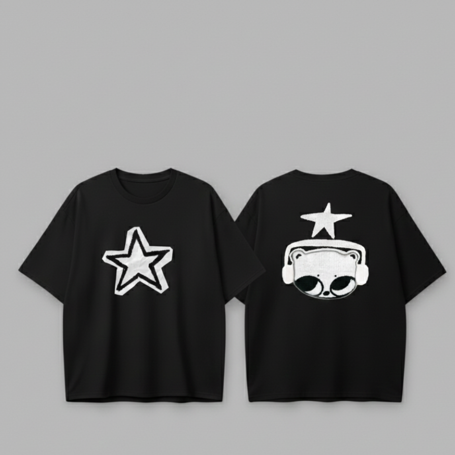 Paper Star Unisex Oversized T-Shirt Drop Shoulder